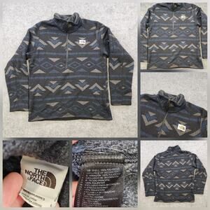 The North Face Pullover Mens L Large Gordon Lyons Aztec Fleece 1/4 Zip Jacket